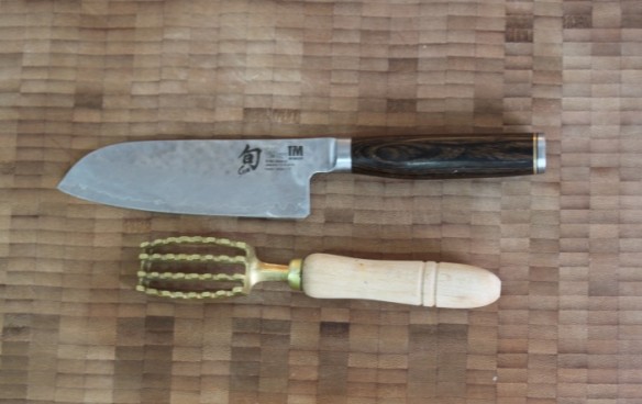 santoku y escamador