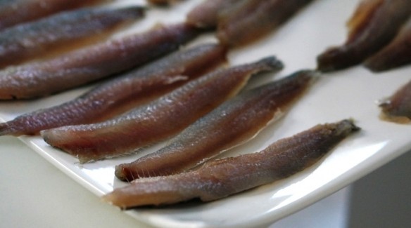 sardinas secadas antes de plancha